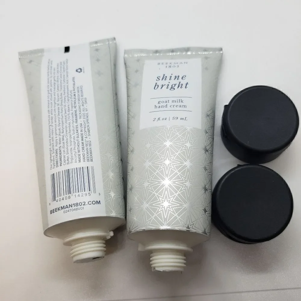 Beekman 1802 bundle Goat Milk Bar Soap and 2 Hand Creams Shine Bright Scent